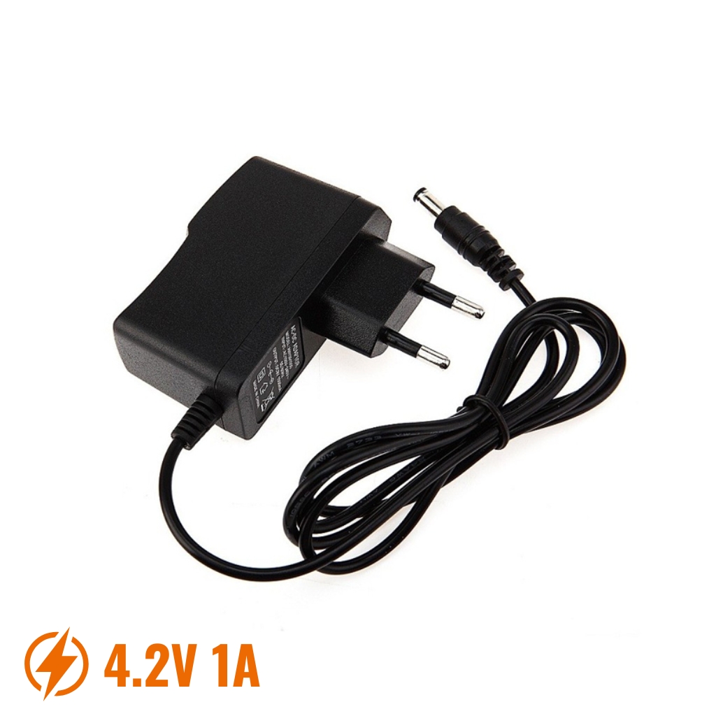 1S 4.2V 1A Lityum İyon Şarj Cihazı Ledli Otomatik Kesmeli 5.5x2.5mm