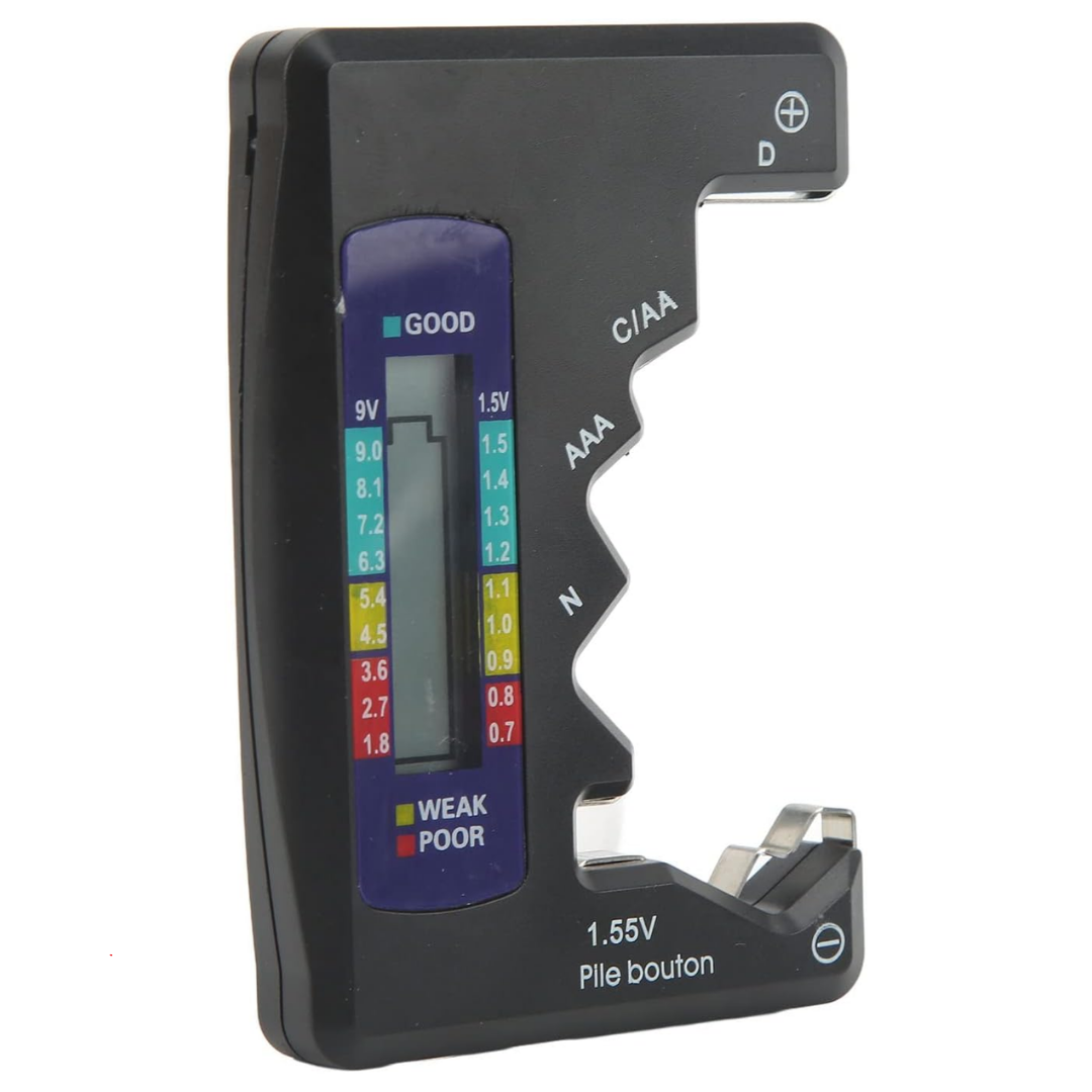 Pil Test Cihazı 9V, 1.5V, AA, AAA, N Tipi Pil Testi