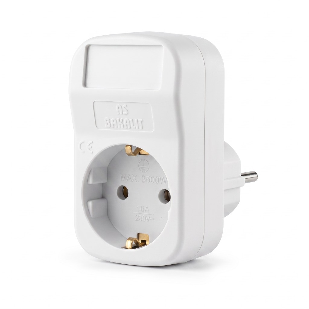 AS PRO Tekli Akım Korumalı Priz 150 Joule 3500W Beyaz K:54