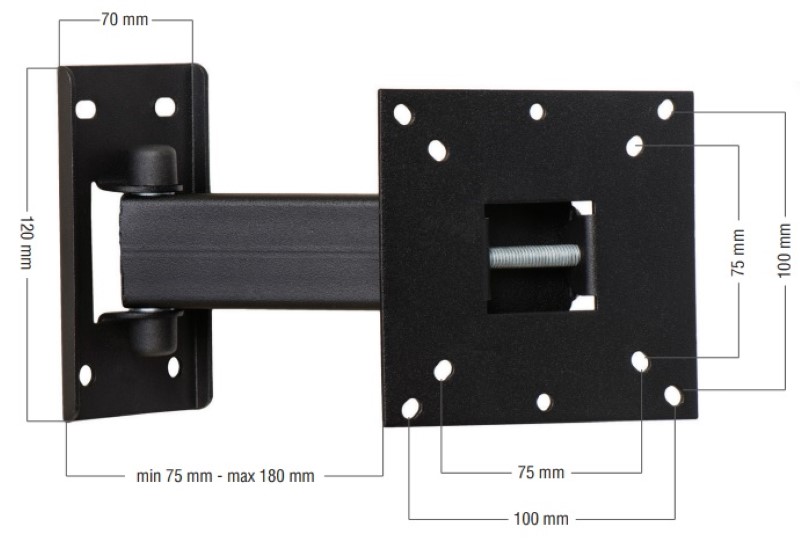 Vontech Hareketli Tv Askı Aparatı 10 inç ile 27 inç Arası Destekler