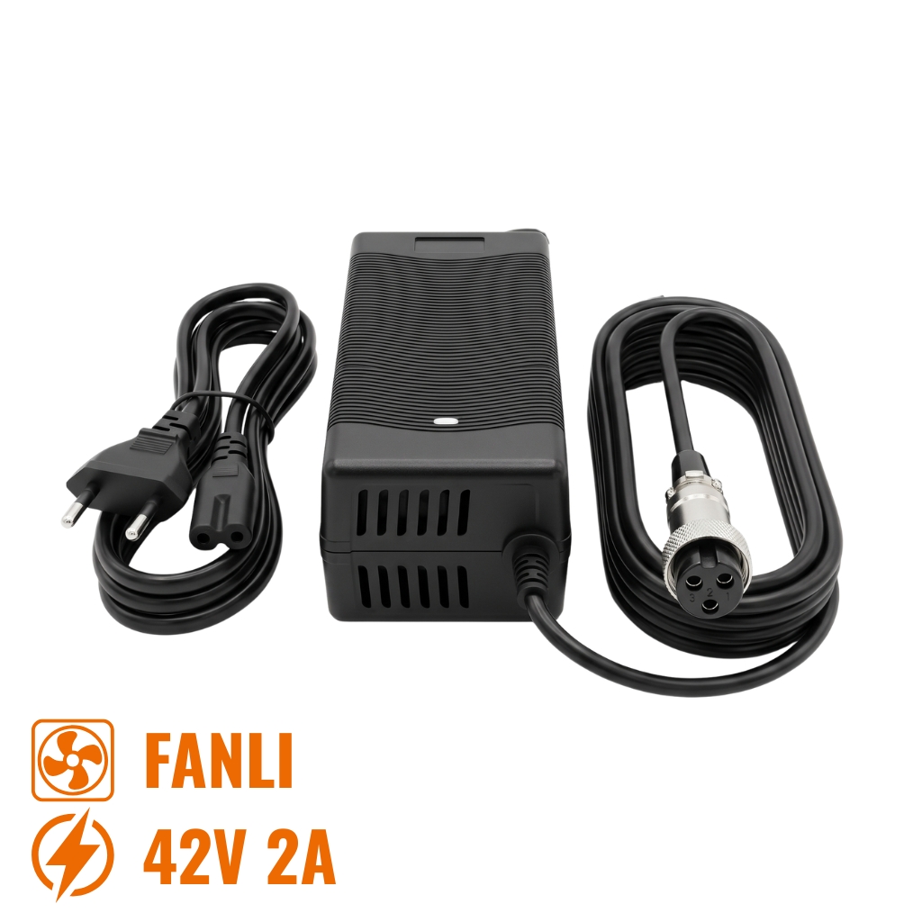42V 2A 3 Pin Fanlı Elektrikli Scooter Şarj Aleti K:40