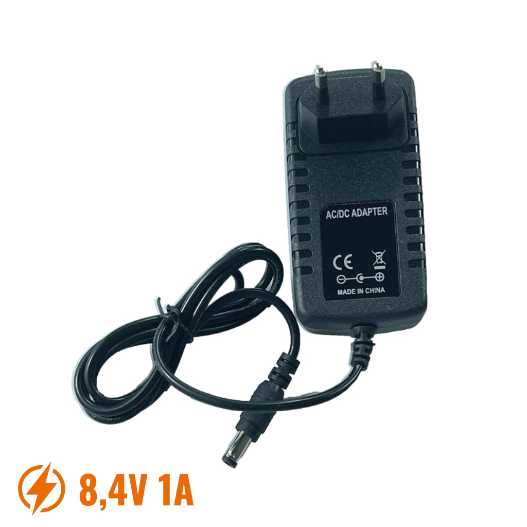 2S 8.4V 1A Lityum İyon Şarj Cihazı Ledli Otomatik Kesmeli 5.5x2.5mm