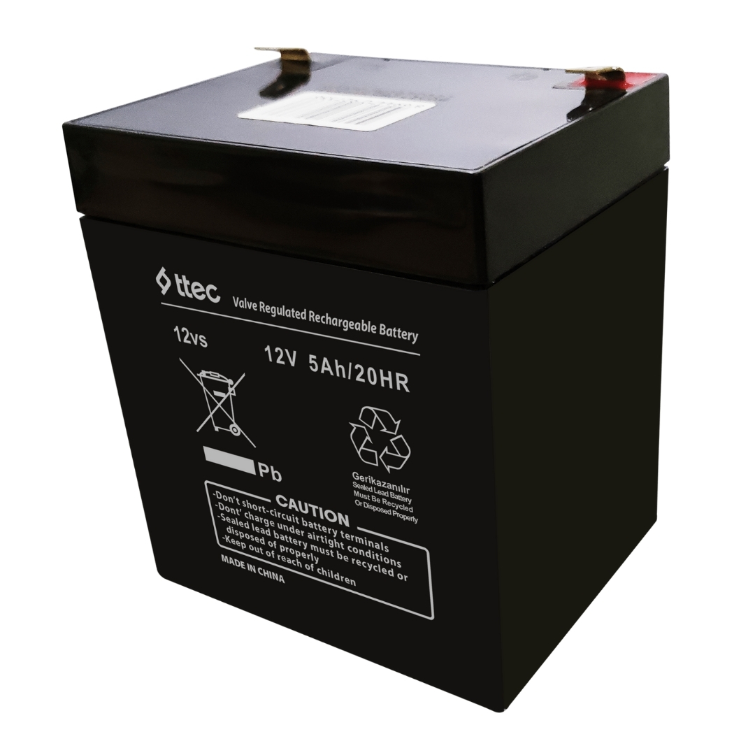 TTEC 12V 5Ah Bakımsız Kuru Akü 1,45kg K:10