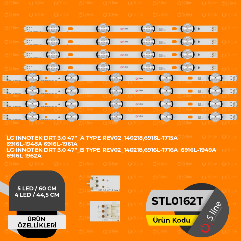 Sline Tv BackLight LG INNOTEK DRT 3,0 47"  A TYPE REV0,1 A + B TYPE Tv Led Bar