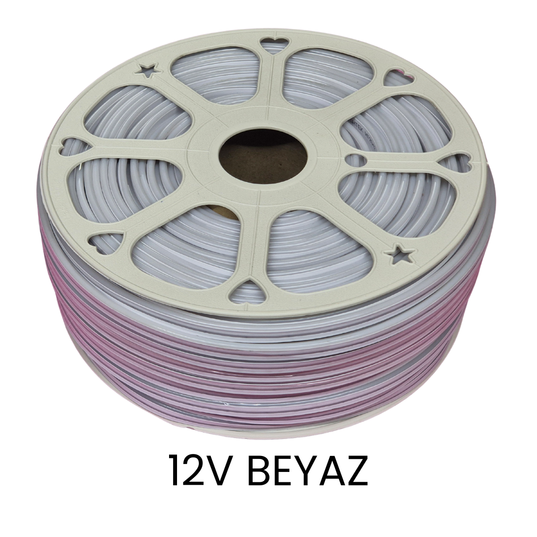 12V Beyaz Neon Şerit LED 100 Metre