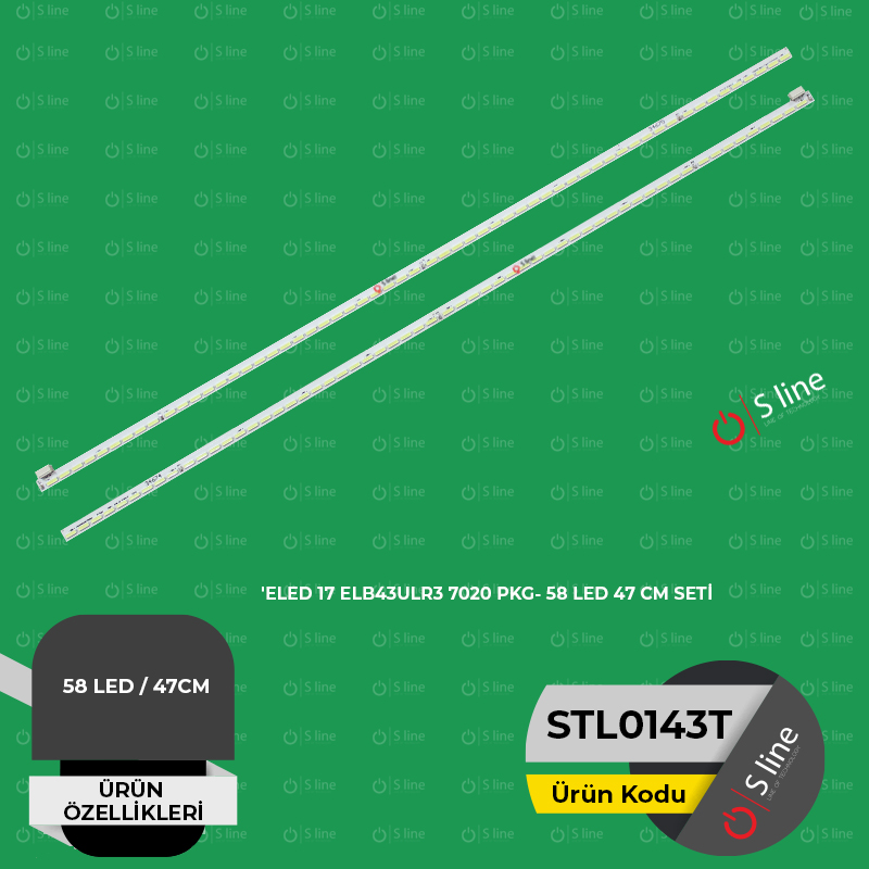 VESTEL 17ELB43ULR3 7020 PKG- 58 LED 47 CM