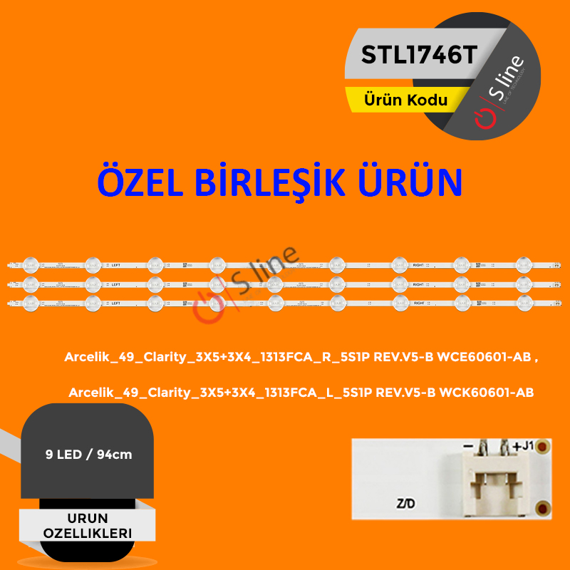 Arcelik_49_Clarity_3X5+3X4_1313FCA_R_5S1P REV.V5-B WCE60601-AB B49L 8850 5B, A49