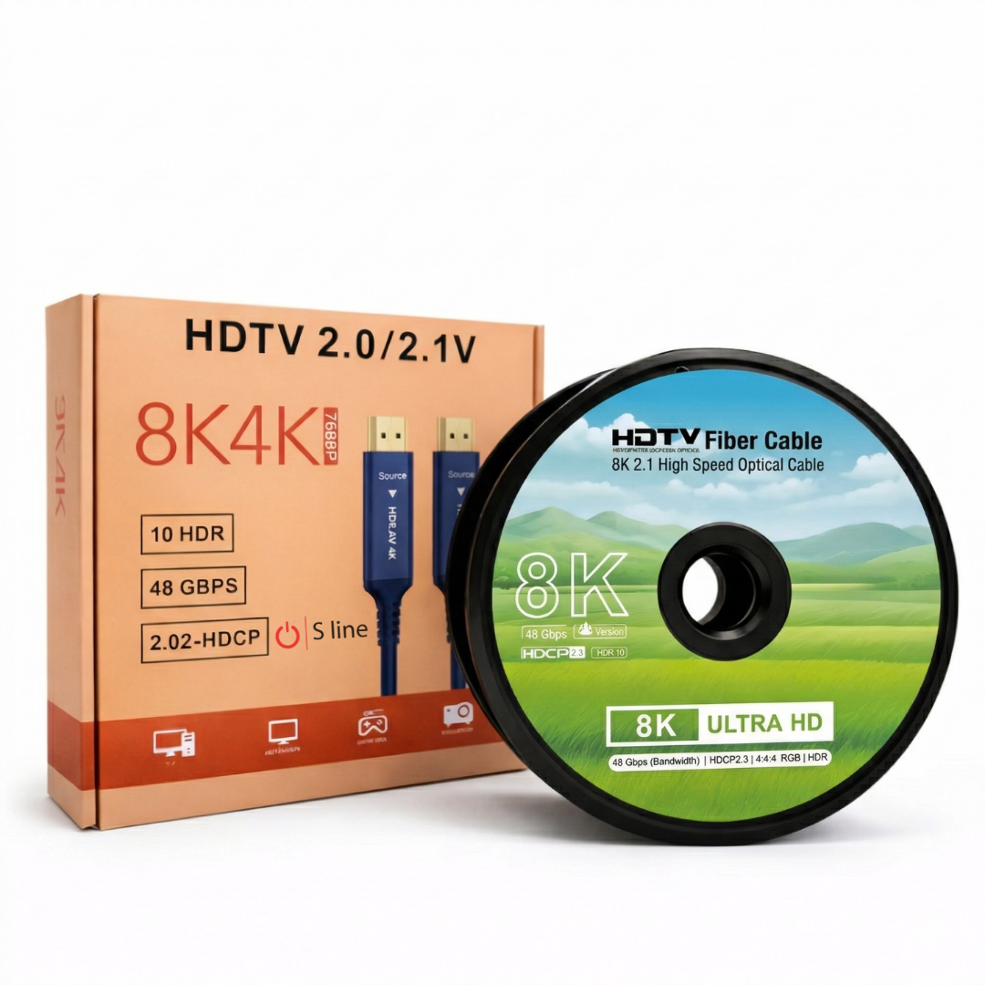 Sline 15 metre 8K V2.1 Fiber Optik HDMI Kablo K:40