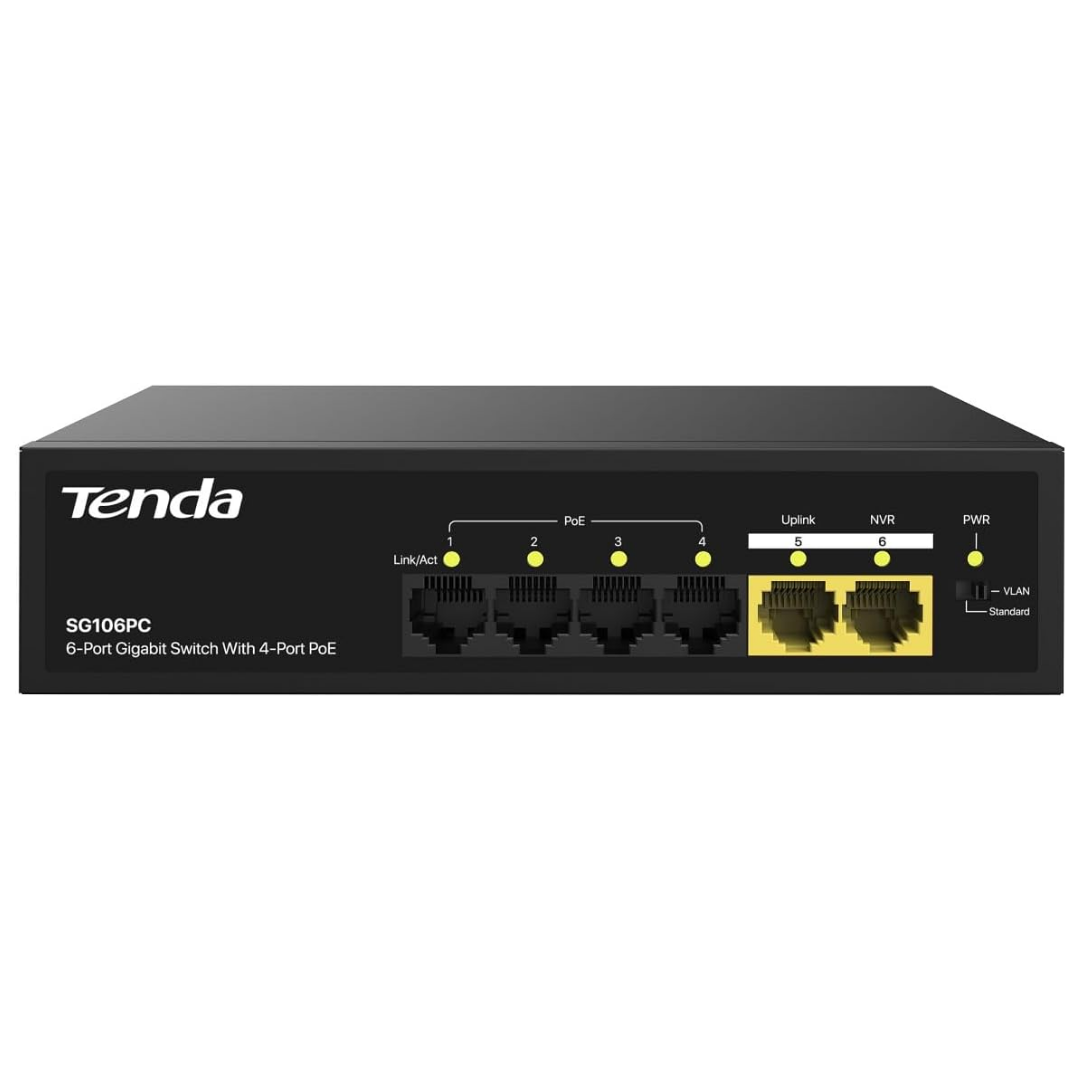 Tenda SG106PC Switch Tenda 6-Port Gigabit Lite PoE Switch