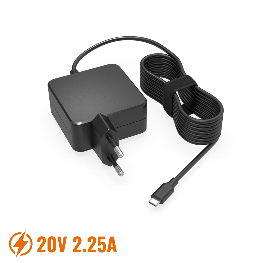 Lenovo Asus Acer HP Uyumlu 45W Type-C Notebook Adaptörü 20V 2.25A K:60