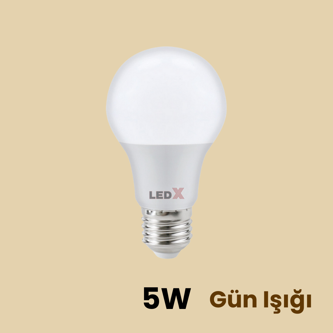 LEDX 5W Led Ampül Gün Işığı Koli: 200 Adet