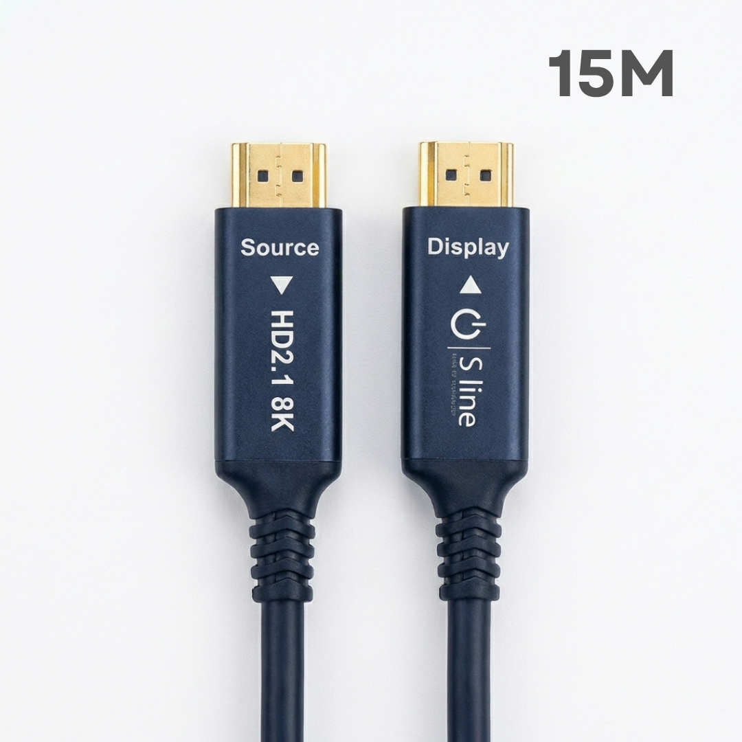 Sline 15 metre 8K V2.1 Fiber Optik HDMI Kablo K:40