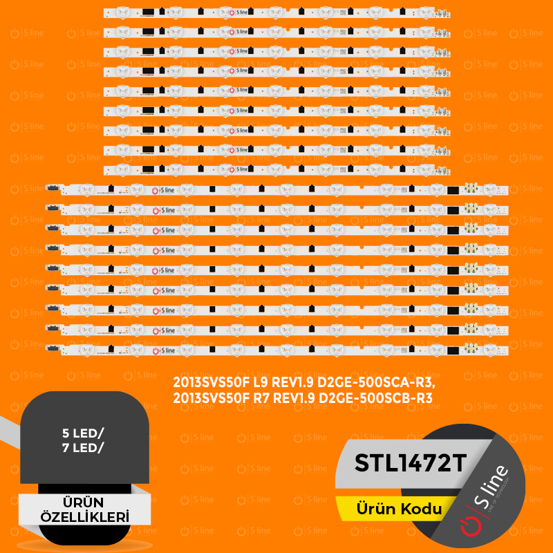 50" Samsung 2013SVS50F L9 REV1.9,D2GE-500SCA-R3,2013SVS50F R7 REV1.9 Tv Ledi