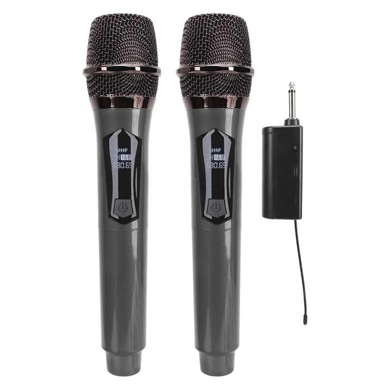 UHF Sabit Frekanslı 2 Adet Telsiz El Mikrofonu