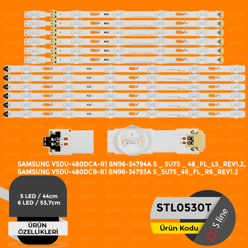 SLine Tv BackLight Samsung V5DU-480DCA-R1 Tv Led Bar