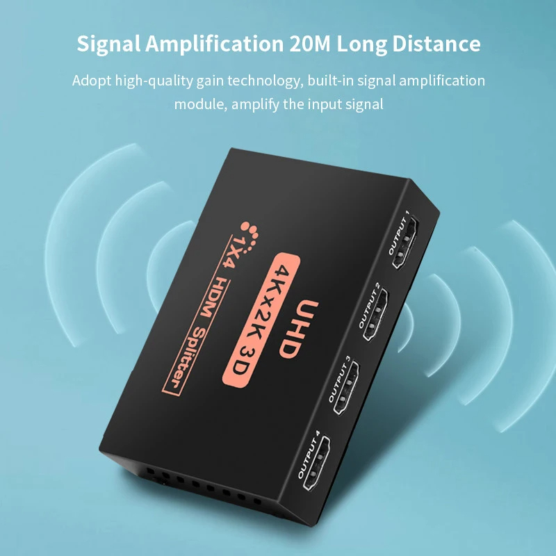 HDMI Splitter 1x4 UHD 4K x 2K 3D – Dört Ekran Görüntü Aktarımı K:50