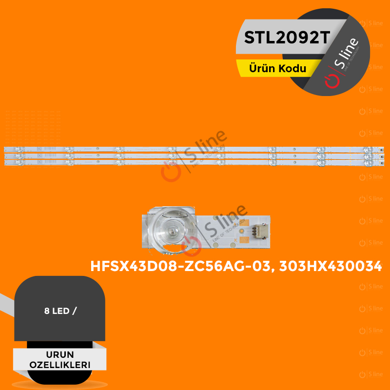 Arçelik 43" HFSX43D08-ZC56AG-03, 303HX430034 TvLed Bar