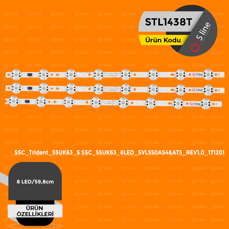LG 55" SSC_Trident_55UK63_S SSC_55UK63_8LED_SVL550AS4&AT5_REV1.0 Tv Led Bar