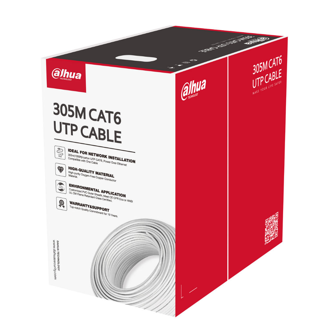 Dahua PFM922I-6UN-C UTP CAT6 Network Kablosu (305 Metre) – Beyaz