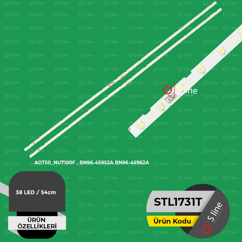 Samsung AOT50_NU7100F , BN96-45952A, BN96-45962A Tv Led Bar-