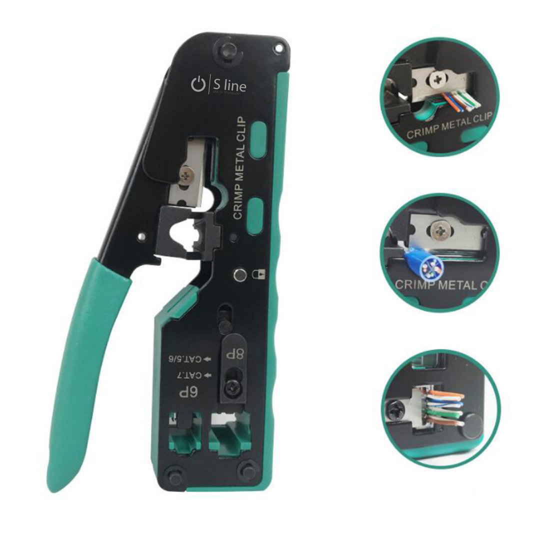 Sline Cat7 Cat6  Cat6a Cat5 Rj45 Rj11 Sıkma Pensesi Koli: 50