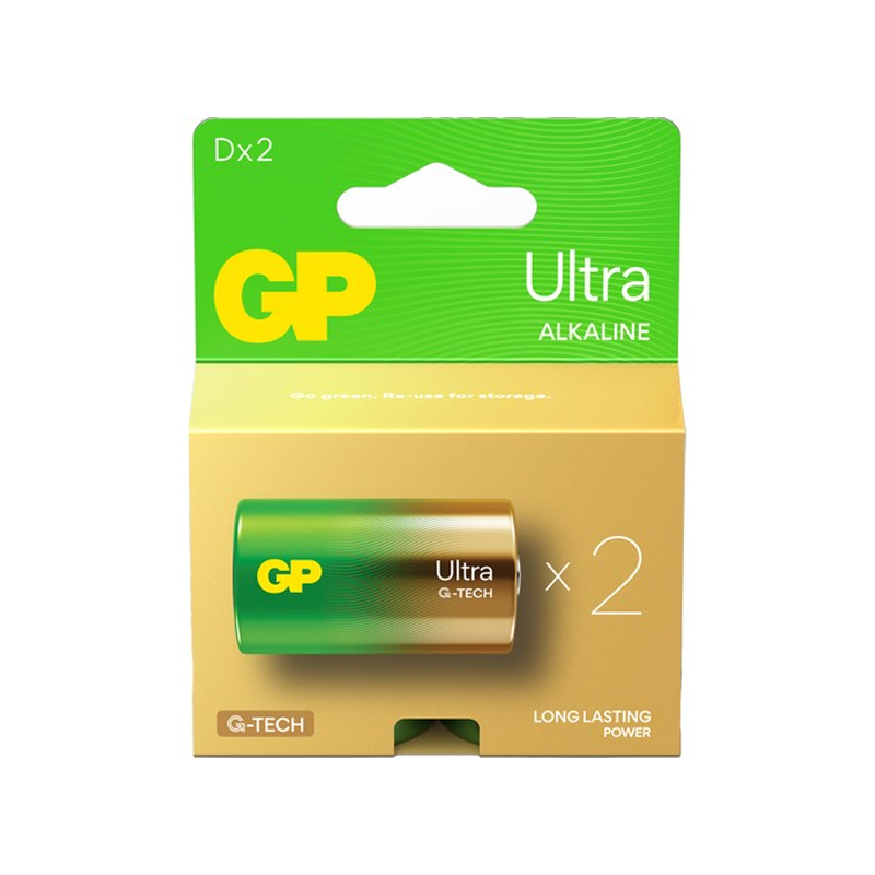 GP13AU LR20 Ultra Alkalin 2Li BÜYÜK BOY KUTU: 10