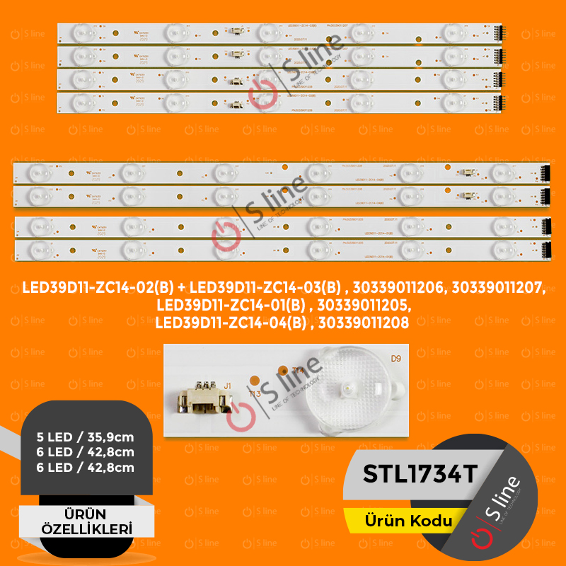 LED39D11-ZC14-01+02+03+04(B),30339011205,30339011206,30339011207,30339011208
