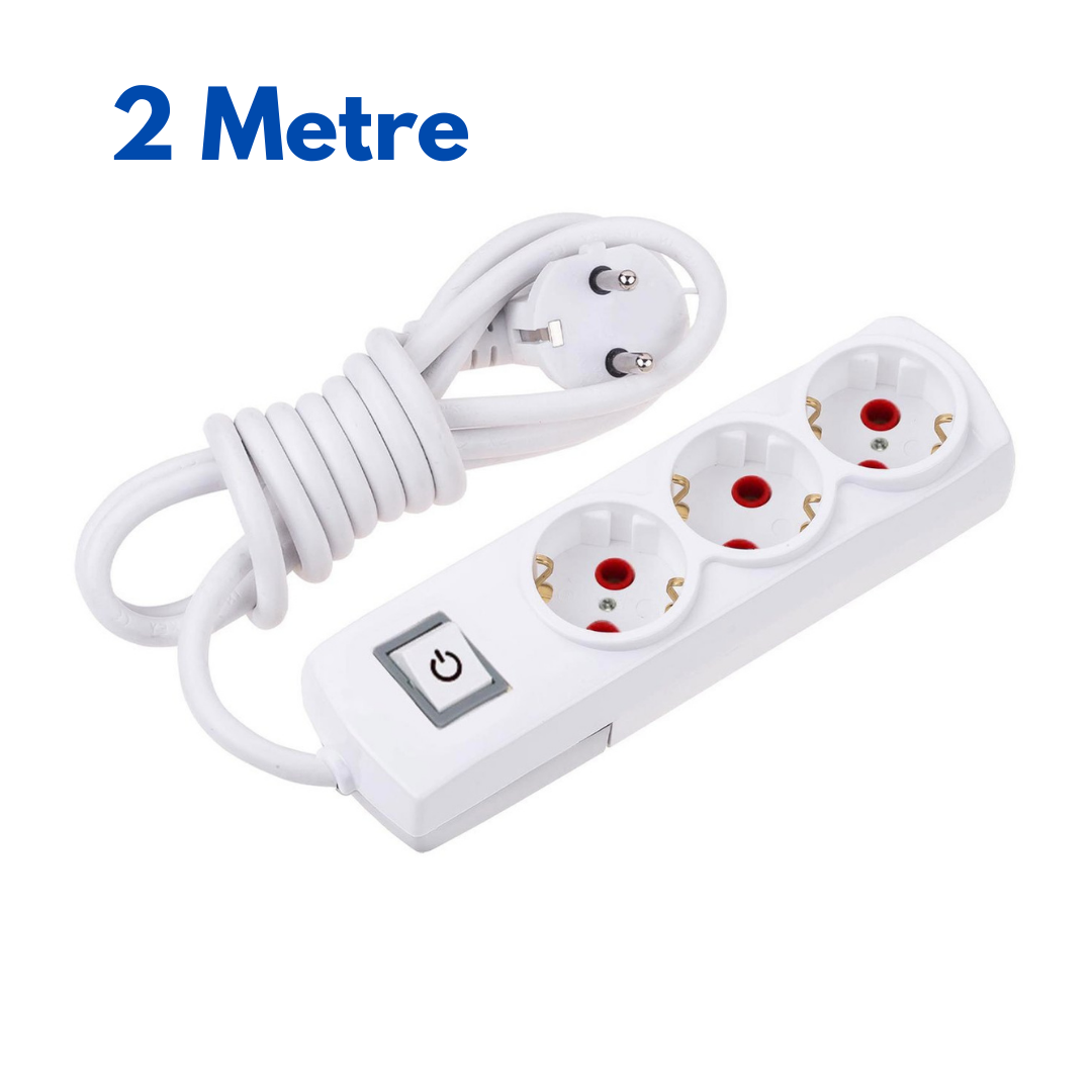 Gold Grup 3 Lü Grup Priz 2m Anahtarlı KOLİ 50 ADT